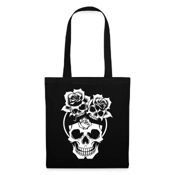 Horror Skull Skull Art Skull Gothic Heavy Metal - Tote Bag - black - Front