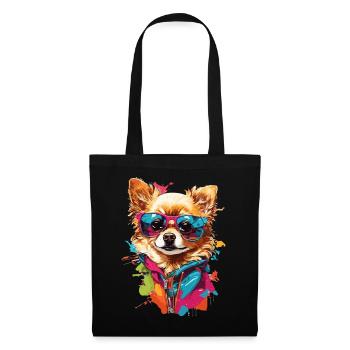 Cute Chihuahua with Sunglasses: Cute Elegan - Tote Bag - black - Front