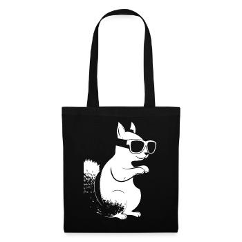 Funny Squirrel Wearing Sunglasses Squirrels - Tote Bag - black - Front