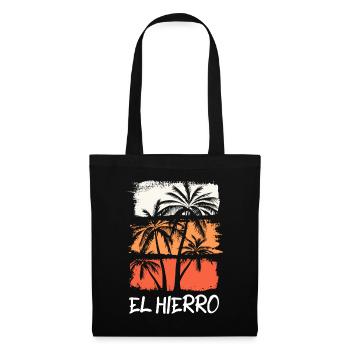 El Hierro, Été, Soleil, Plage, Mer, Palmiers, Vacances - Sac en tissu - noir - Devant