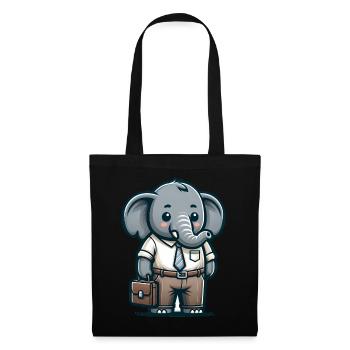 Cute Elephant Teacher - Stoffbeutel - Schwarz - Vorne
