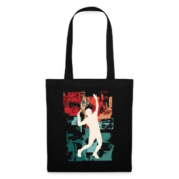 Tennis Tennis Player Player Vintage Retro Colorful - Tote Bag - black - Front
