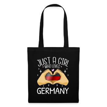 Germany Flag German Flag Just a Girl Heart - Tote Bag - black - Front