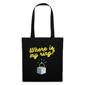 Wo ist mein Ring? - Stoffbeutel - Schwarz - Vorne