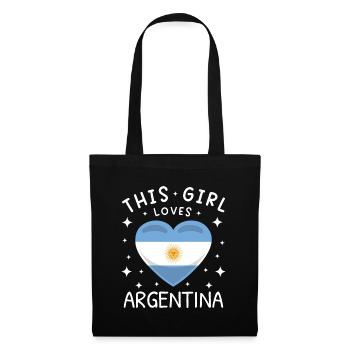 Drapeau de l’Argentine Amérique du Sud Drapeau argentin - Sac en tissu - noir - Devant