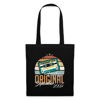September 2009 Born Vintage Birthday Retro - Tote Bag - black - Front