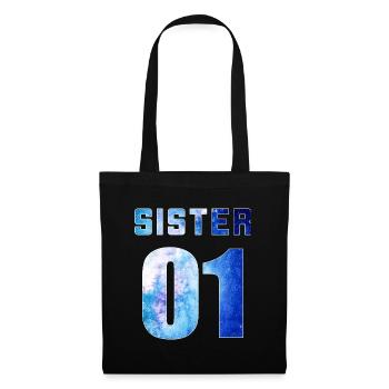 sister 01 sister 02 sister 03 Galaxy style - Stoffbeutel - Schwarz - Vorne