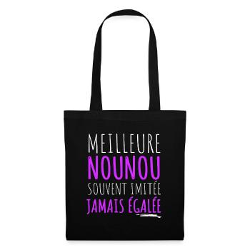 Meilleure nounou humour nourrice cadeau femme - Sac en tissu - noir - Devant