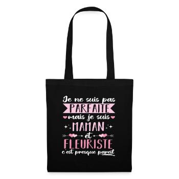Je suis maman et fleuriste cadeau fête des mères - Sac en tissu - noir - Devant
