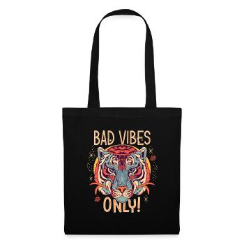 Bad Vibes Tiger - Stoffbeutel - Schwarz - Vorne