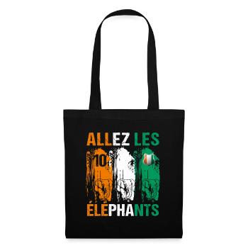 Côte d' ivoire numéro 10 cadeau football foot - Sac en tissu - noir - Devant