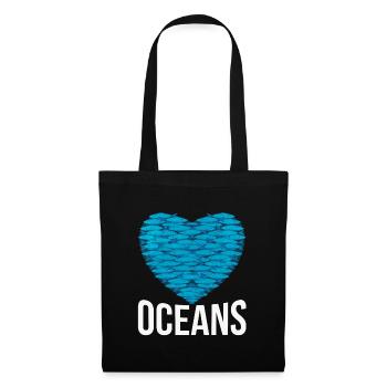 Sauvez le cadeau écologique de la mer, de la terre, de la mer - Sac en tissu - noir - Devant