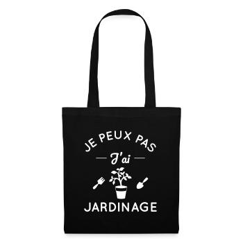 Je peux pas j'ai jardinage - Sac en tissu - noir - Devant