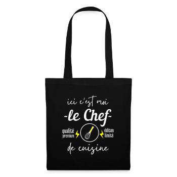 Ici c est moi le chef - Sac en tissu - noir - Devant