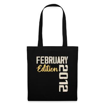 Février 2012 Anniversaire Février 2012 Rétro - Sac en tissu - noir - Devant