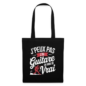 Ich kann keine richtige Gitarre haben - Stoffbeutel - Schwarz - Vorne