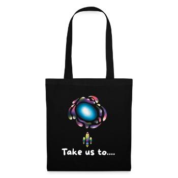 Fusée Galaxy Néon - Sac en tissu - noir - Devant