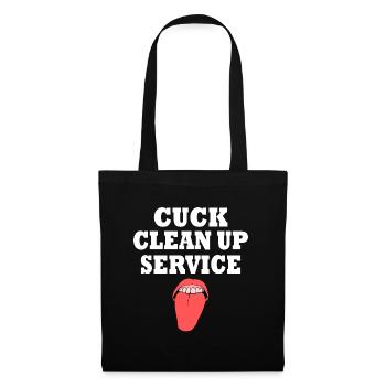 Cuckold cuck clean up service - Stoffbeutel - Schwarz - Vorne