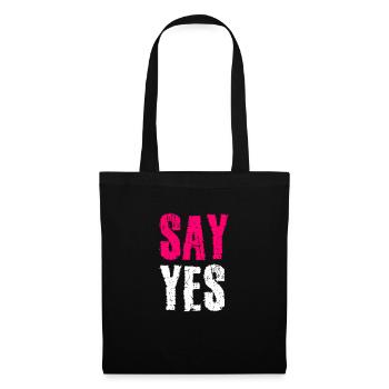 Dites oui demande en mariage - Sac en tissu - noir - Devant
