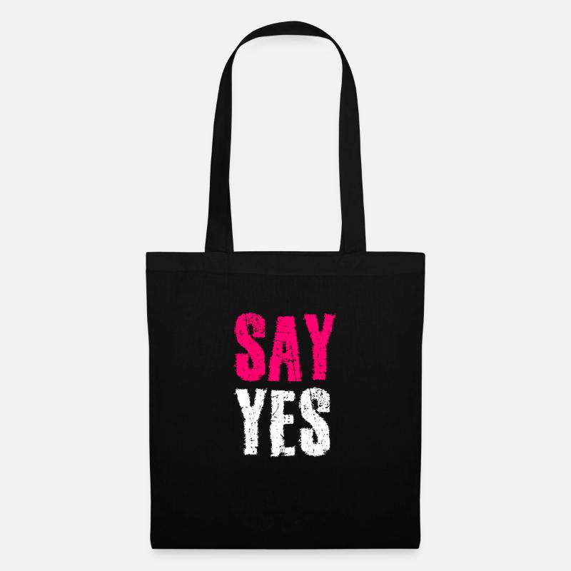 Dites oui demande en mariage - Sac en tissu - noir