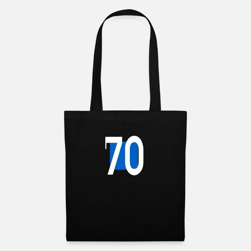 70 Geburtstag - Stoffbeutel - Schwarz