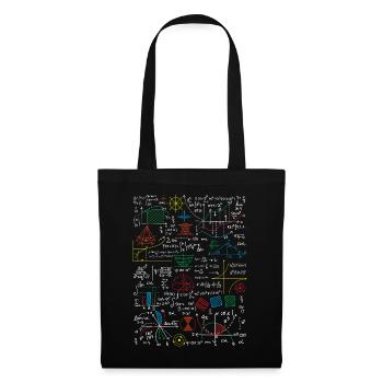 Fiche de mathématiques. Professeur de mathématiques drôle - Sac en tissu - noir - Devant