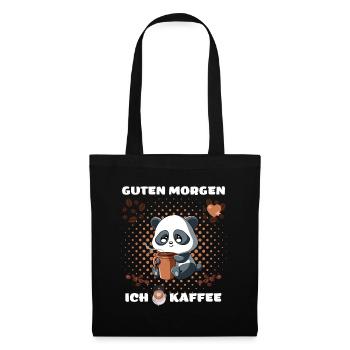 Guten Morgen - Kaffee - Stoffbeutel - Schwarz - Vorne