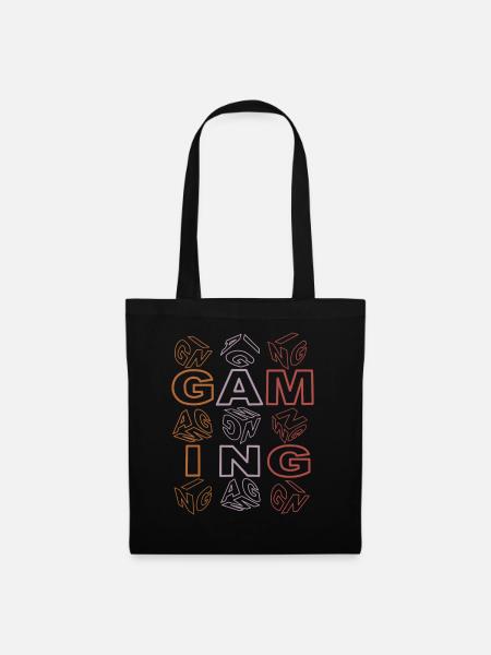 Gaming-bunt-transparent - Stoffbeutel - Schwarz