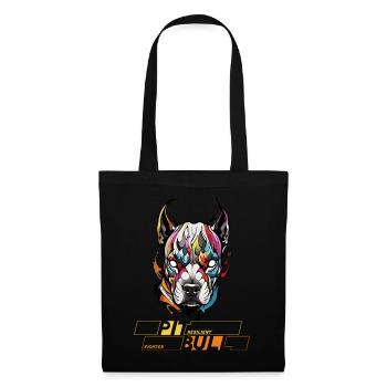 Combattant résilient - Pit-Bull terrier Pride - Sac en tissu - noir - Devant