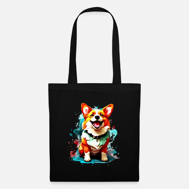 Corgi Splash Jap - Sac en tissu - noir
