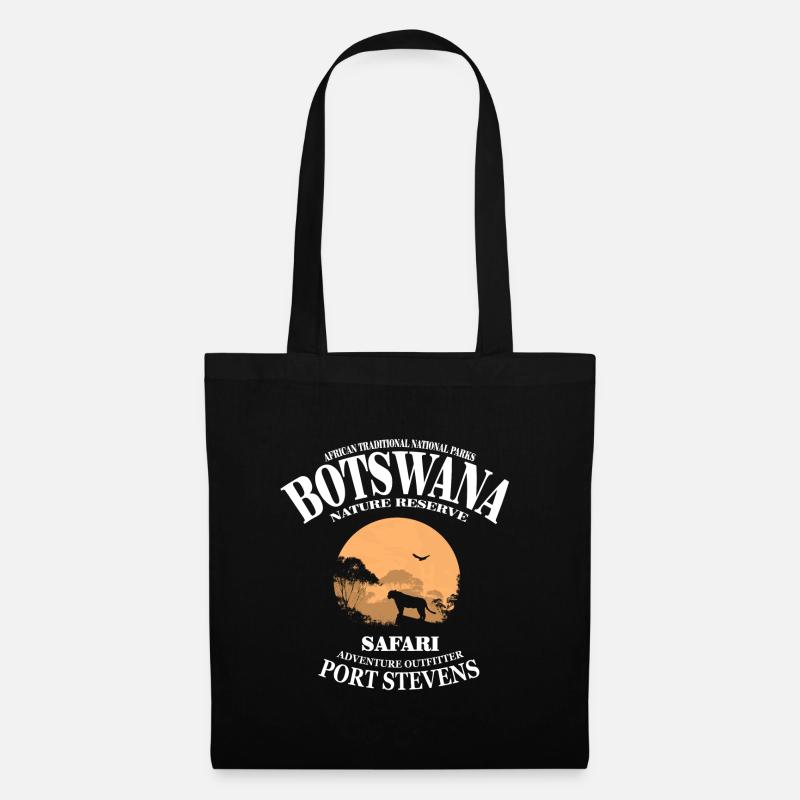 Botswana - Lion - Sac en tissu - noir