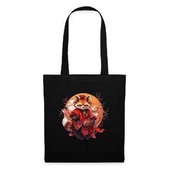 Panda comique japonais - Sac en tissu - noir - Devant