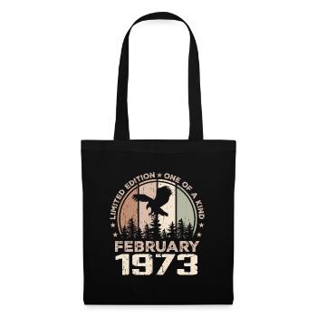 Unvergleichlich seit Februar 1973, 51. Jahrestag - Stoffbeutel - Schwarz - Vorne