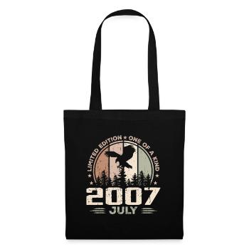 Incomparable depuis juillet 2007, 17e Anniversaire - Sac en tissu - noir - Devant