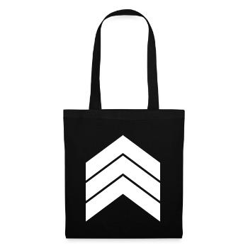 three white arrows - Tote Bag - black - Front