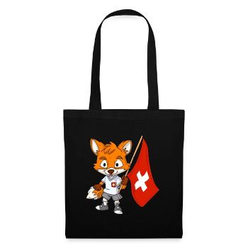 Swiss Fans / Switzerland Fox - Tote Bag - black - Front