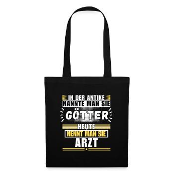 Götter in der Antike. Heute Arzt - Stoffbeutel - Schwarz - Vorne