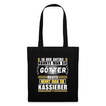 Götter in der Antike. Heute Kassierer - Stoffbeutel - Schwarz - Vorne