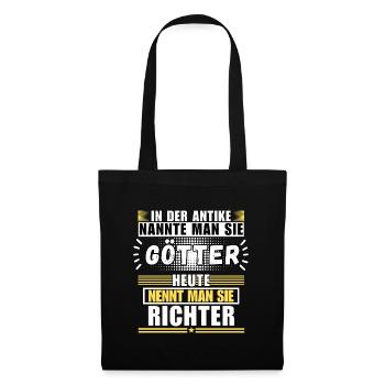 Götter in der Antike. Heute Richter - Stoffbeutel - Schwarz - Vorne