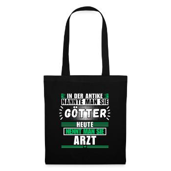 Götter in der Antike. Heute Arzt - Stoffbeutel - Schwarz - Vorne