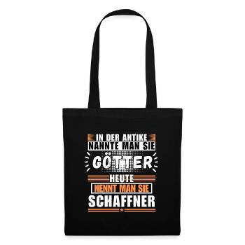 Götter in der Antike. Heute Schaffner - Stoffbeutel - Schwarz - Vorne