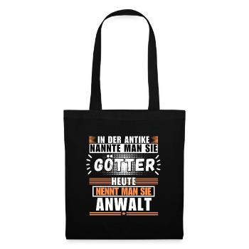 Les dieux dans l’Antiquité. Aujourd’hui, Avocat - Sac en tissu - noir - Devant