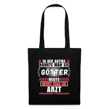 Götter in der Antike. Heute Arzt - Stoffbeutel - Schwarz - Vorne