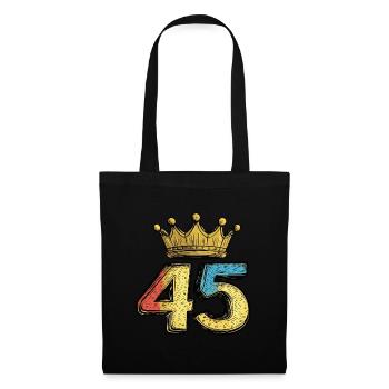 Couronne à 45 chiffres - Sac en tissu - noir - Devant