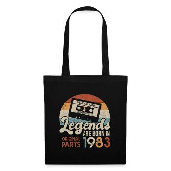 Legendenkassette 1983 Geburtstagsgeschenk 40 Jahre - Stoffbeutel - Schwarz - Vorne