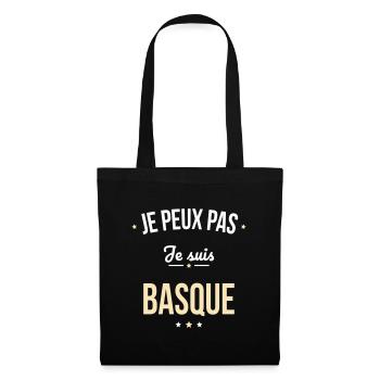 Je peux pas je suis Basque - Sac en tissu - noir - Devant