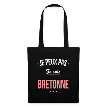Je peux pas je suis Bretonne - Sac en tissu - noir - Devant