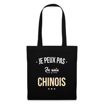 Je peux pas je suis Chinois - Sac en tissu - noir - Devant