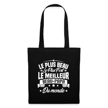 Le meilleur beau papa du monde - Sac en tissu - noir - Devant