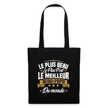 Le meilleur beau papa du monde - Sac en tissu - noir - Devant